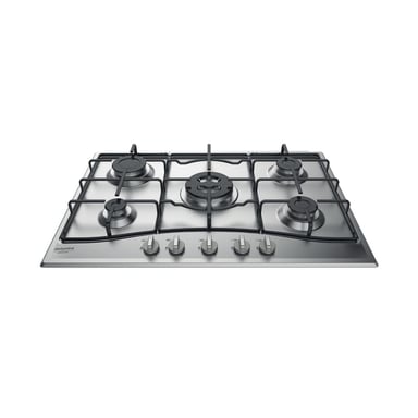 Hotpoint PCN 752 T/IX/HAR Piano cottura incassato in acciaio 75 cm gas 5 fuochi