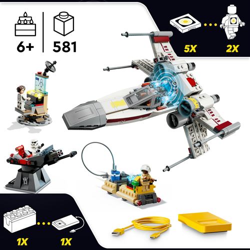 LEGO Star Wars 75423 SMART Play : le X-Wing Red Five de Luke - Neuf