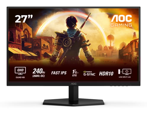 AOC G4 Q27G42ZE pantalla para PC 68,6 cm (27'') 2560 x 1440 Pixeles Quad HD LCD Negro, Rojo