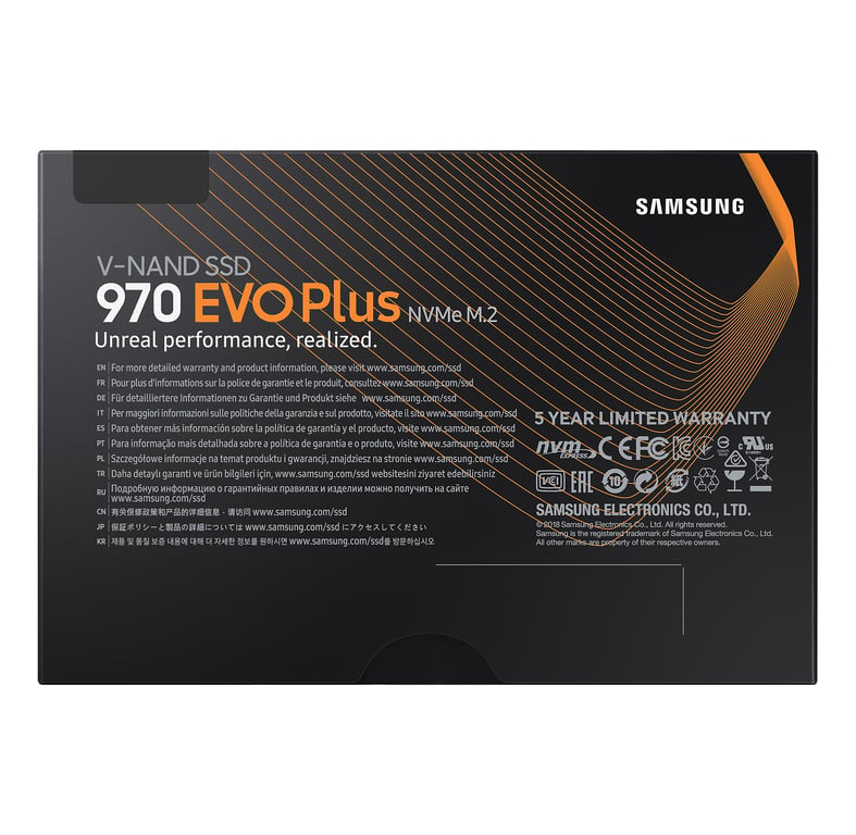 SSD SAM. 2000G 970 EVO PLUS M.2 M.2 2280 - PCIe 3.0 x4 NVMe SAMSUNG MZ-V7S2T0BW