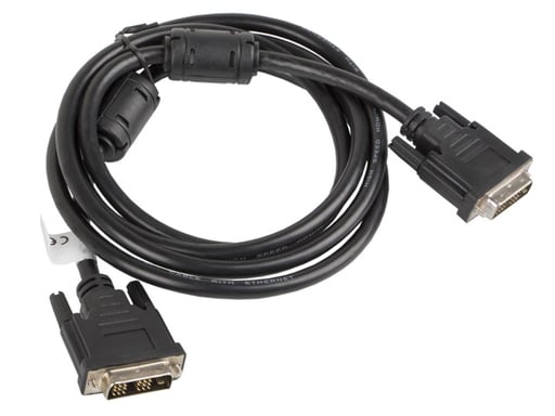 Lanberg CA-DVIS-10CC-0018-BK câble DVI 1,8 m DVI-D Noir - Neuf