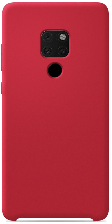 Coque silicone unie compatible Soft Touch Rouge Huawei Mate 20