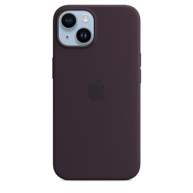 Custodia in silicone con MagSafe per iPhone 14 Elderberry