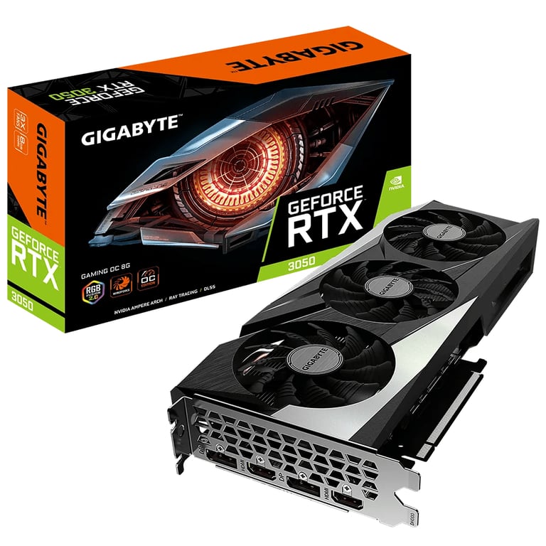 GIGABYTE GAMING GeForce RTX 3050 OC 8G NVIDIA 8 Go GDDR6 - Neuf