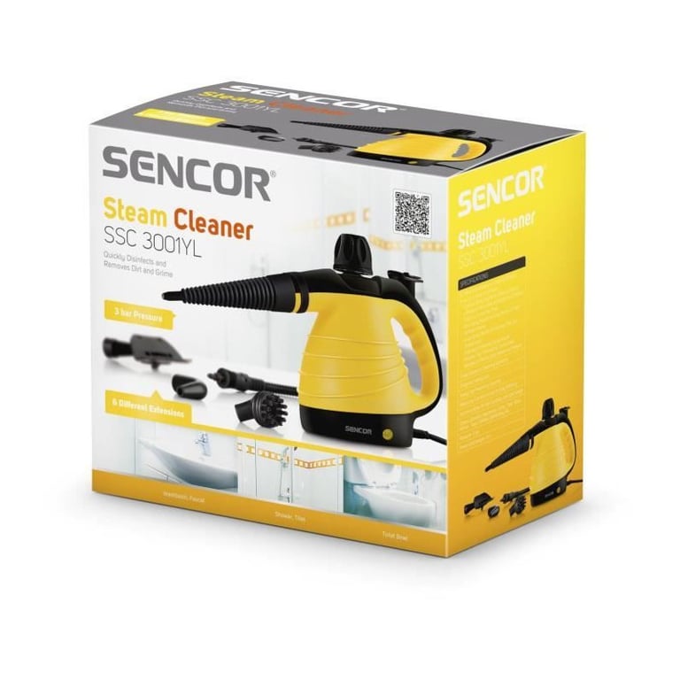 Nettoyeur À Vapeur SENCOR SSC 3001YL – 1000 W, 350 ml Réservoir - vue 3