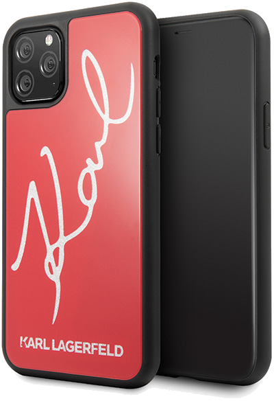 Étui Karl Lagerfeld pour iPhone 11 Pro Max rouge
