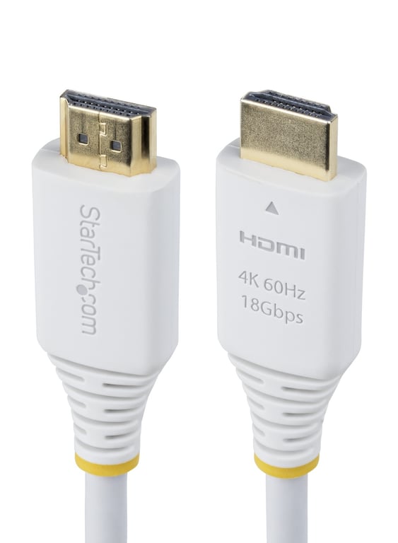 StarTech.com HDMI2-CABLE-4K60-6FW câble HDMI 1,8 m HDMI Type A (Standard) Blanc - Neuf