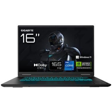 GIGABYTE GAMING A16 CTHI3FR894SH laptop Intel® Core™ i7 i7-13620H Computer portatile 40,6 cm (16'') WUXGA 16 GB DDR5-SDRAM 1 TB SSD NVIDIA GeForce RTX 5050 Wi-Fi 6E (802.11ax) Windows 11 Home Nero