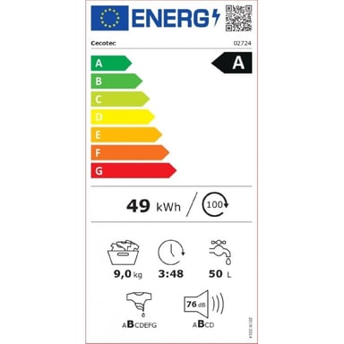 CECOTEC 02724 - Lavadora bolero dresscode 940 bi inverter a