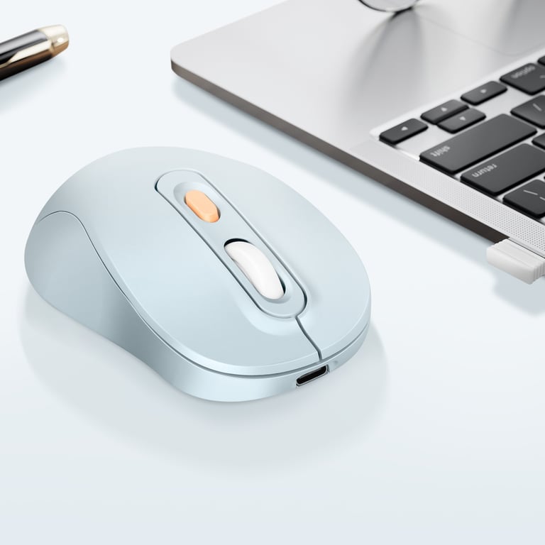 Souris Sans Fil LinQ W878 – Bluetooth & WiFi 2.4Ghz, 1600 DPI, Recharge USB Type-C - vue 8