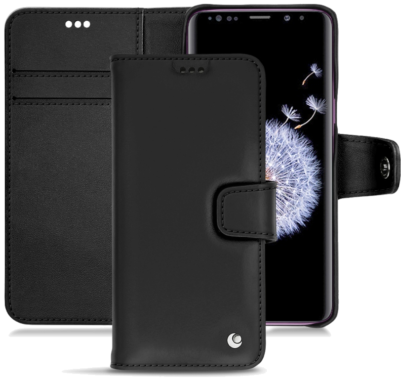 Housse cuir Samsung Galaxy S9+ - Rabat horizontal portefeuilleNoir