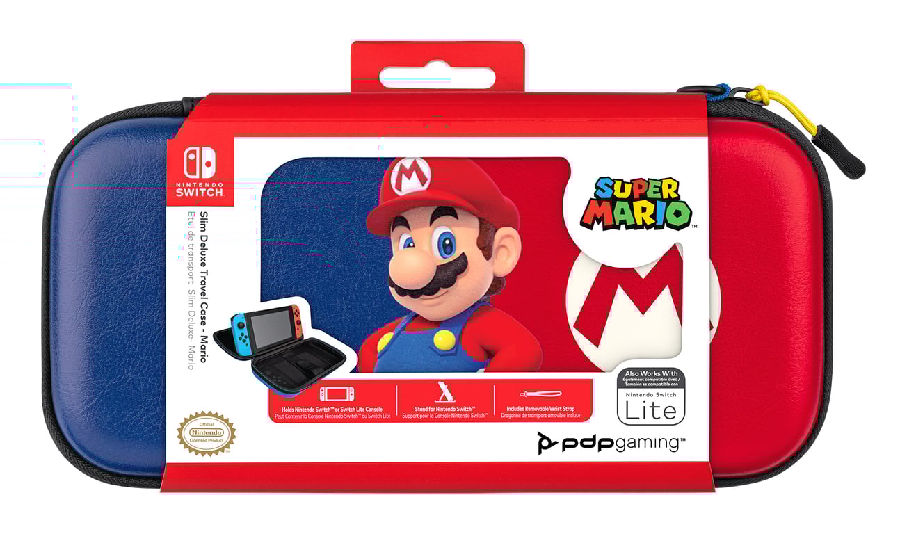 Boîtier robuste Slim Deluxe Power Pose Mario Nintendo Bleu, Rouge - Excellent état