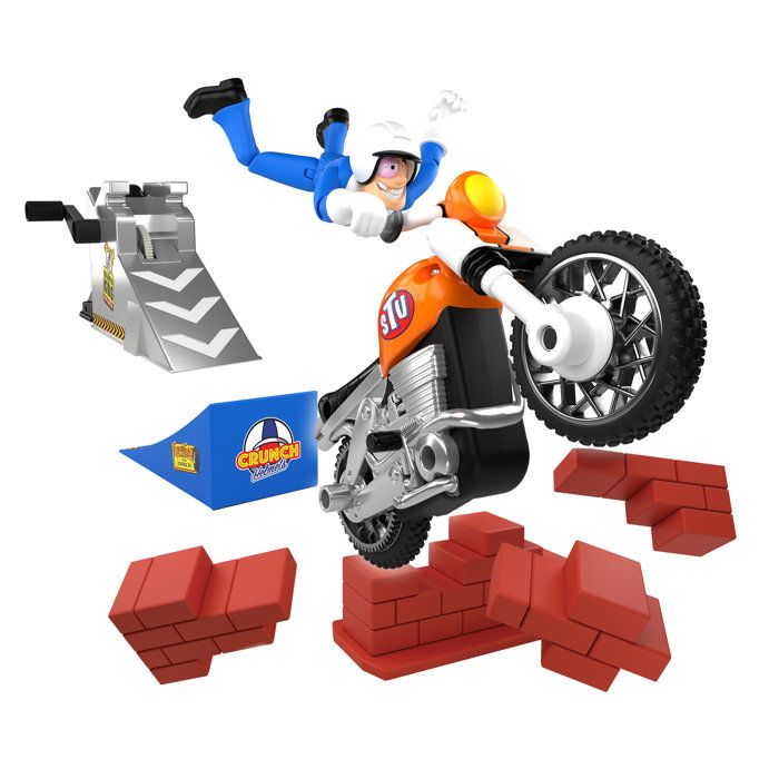 BANDAI Stuntman Stu Moto Nitro Boost Jouet pour réaliser des Cascades Figurine Cascadeur Inclus Jeu de Crash avec véhicule et Accessoires Jouet Enfant et + COSS8201 - vue 3