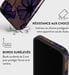 Burga Funda para iPhone 14 Pro MagSafe Tough A prueba de golpes Modelo Velvet Night Lavanda