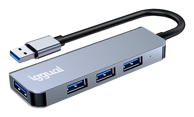 iggual Hub USB-A 3.0 x 4 puertos USB-A 3.0