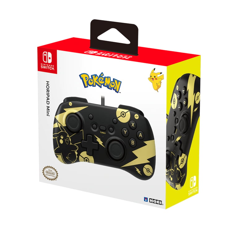 Hori HORIPAD Mini (Pokémon: Pikachu Black & Gold) - Neuf