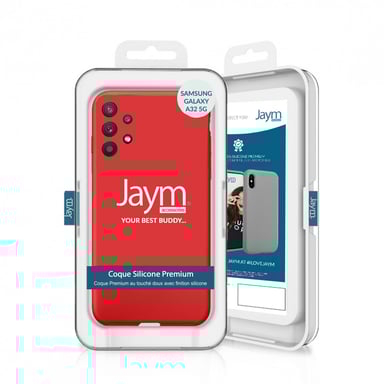 JAYM - Coque Silicone Premium Rouge pour Samsung Galaxy A32 5G -100% Silicone et Microfibre - Renforcée et Ultra Doux