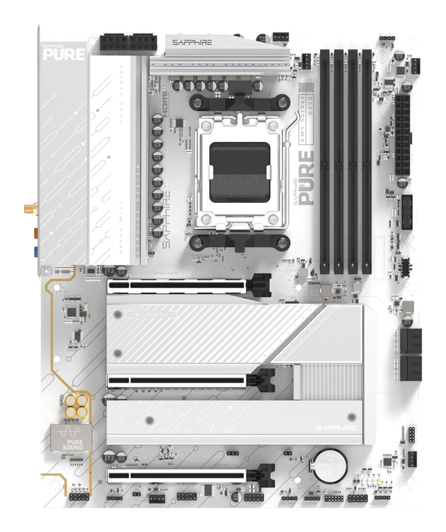 Sapphire PURE B850A WIFI 7 AMD B850 Emplacement AM5 ATX