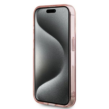 Custodia Karl Lagerfeld per iPhone 15 Pro 6.1'' rosa Custodia rigida IML Choupette Head & Monogram