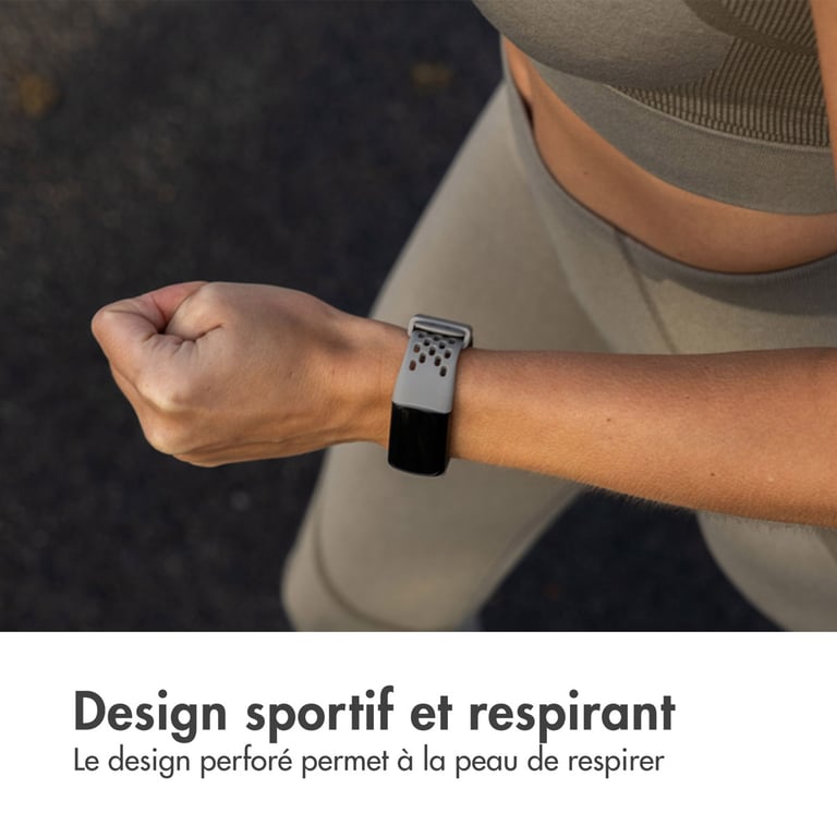 imoshion Bracelet de sport en silicone avec trous pour Fitbit Charge 5 / Charge 6 Neuf - vue 3
