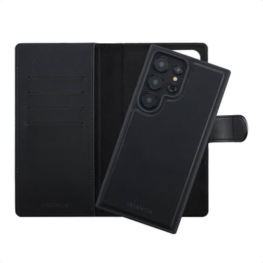 Selencia Étui portefeuille amovible Olyn avec MagSafe pour Samsung Galaxy S24 Ultra - Noir