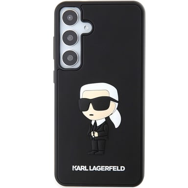 Custodia Karl Lagerfeld 3D Rubber Ikonik per Samsung S24, nera