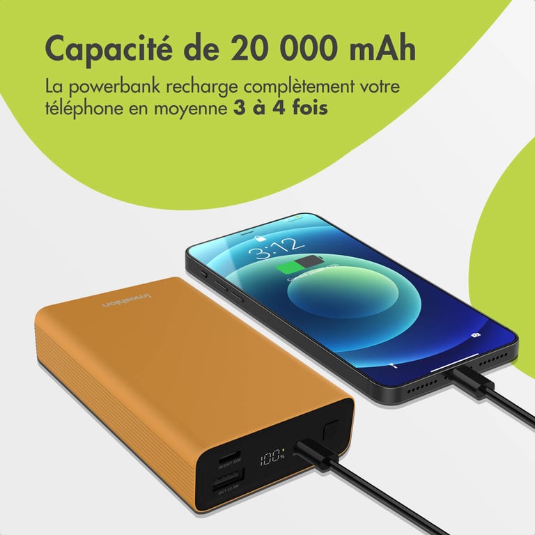 imoshion Ultra Series Aluminium | Batterie externe 20.000 mAh Charge rapide jusqu'à 33 watts Neuf - vue 6
