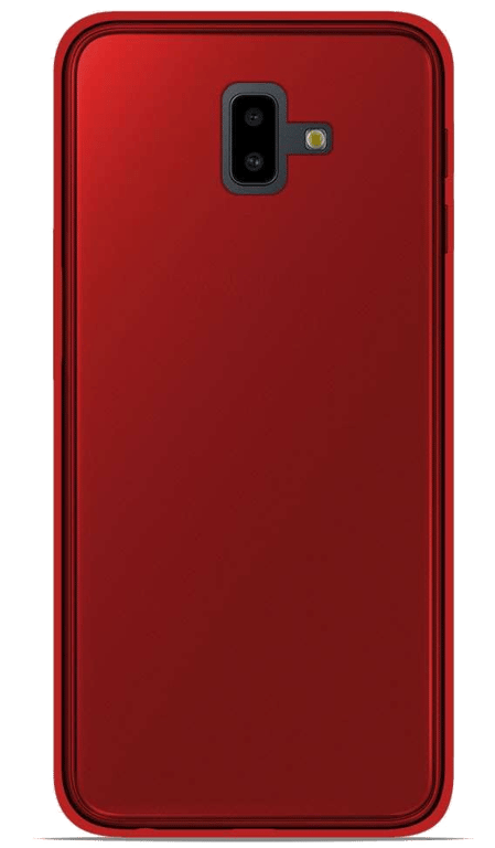 Coque silicone unie compatible Givré Rouge Samsung Galaxy J6 Plus 2018