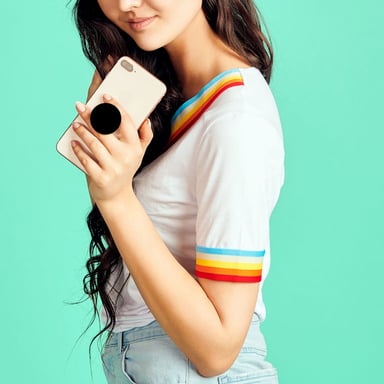 PopSockets Pebbled Vegan Leather Rose Gold Soporte pasivo Teléfono móvil/smartphone Naranja