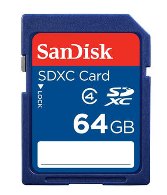 SanDisk 64GB SDXC 64 Go Classe 4 - Neuf