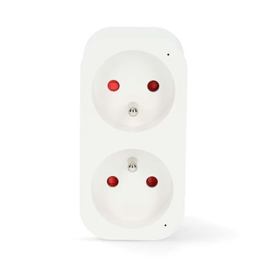 Presa doppia SmartLife IP21 Wattmeter 3680W Tipo E Wi-Fi Connected Francia