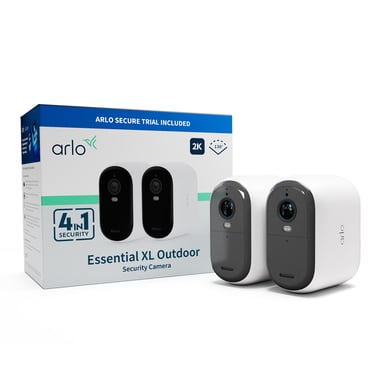 Arlo Essential 2K XL Caméra de sécurité extérieure, pack de 2