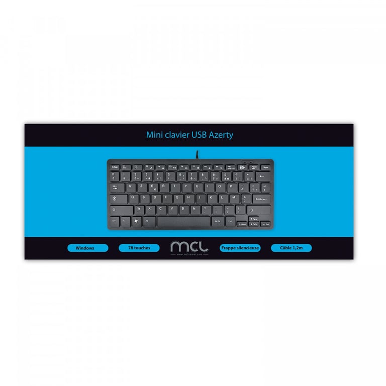 Clavier MCL USB AZERTY Filaire 78 touches - vue 3