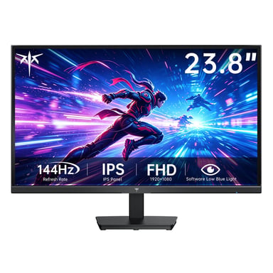 KTC Monitor Gaming 23.8 Pollici H24B9S-2, 144Hz FHD 1920x1080 Pannello IPS, 113% sRGB, Luce Blu Bassa, HDMI 1.4 e VGA, Flicker Free, Supporto VESA, Ideale per Videogiochi, Cinema, Casa e Ufficio