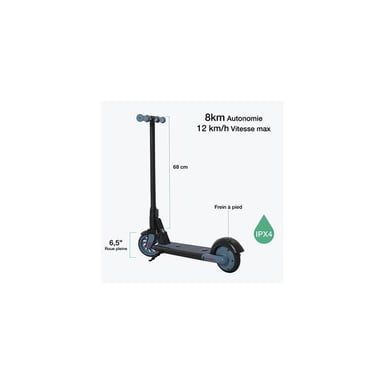 Patinete eléctrico infantil Wispeed T650 Kids 150 W Azul y negro