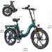 HillMiles MilePort 1 Bicicletta elettrica - Motore 250W Batteria 36V13Ah Pneumatici da 20 pollici Freni a disco meccanici - Verde