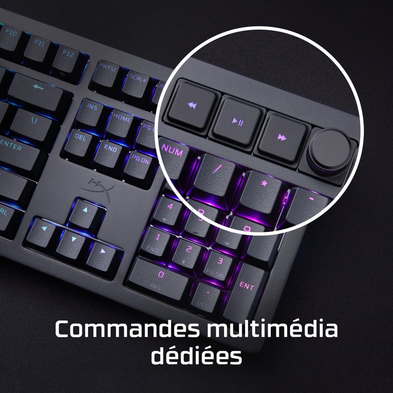 Clavier mécanique Gaming Azerty HyperX Alloy Rise - vue 4