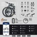 Vélo VTT Électrique Pliant 27,5'' Smartbike - Legend Etna SR 14Ah Noir