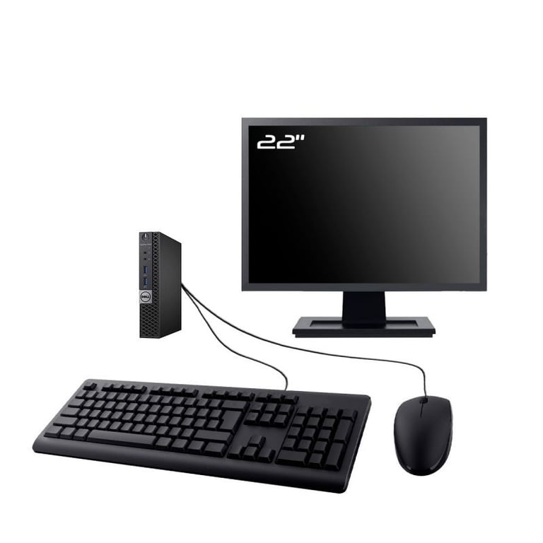 Dell Optiplex 3040 i5-6ème 8Go 240Ssd + Écran 22 Win10 Pro Azerty - Bon État