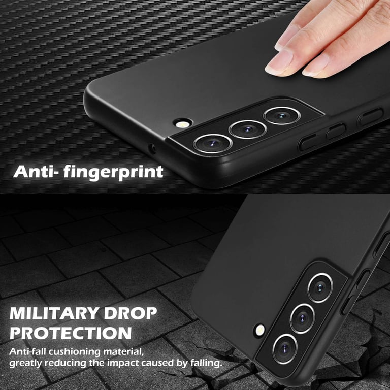 Coque pour Samsung Galaxy S22 PLUS en METALLIC NOIR Hard Case Housse de protection Étui d'aspect métallique contre les rayures et les chocs