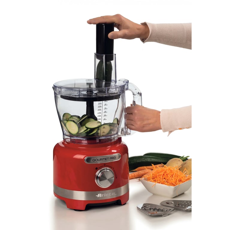 Ariete Gourmet Pro Moderna 1782 Robot da cucina rosso con tritatutto e frullatore - vue 3