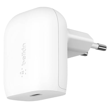 Belkin Cargador de red plano y compacto USB C 20W Power Delivery PPS Blanco