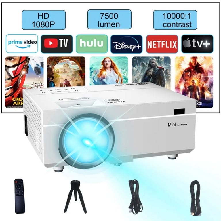 Projecteur LED HD Transjee M8G | Résolution 1280*1080 Distance de Projection 1 5m 4m Taille de Projection 30 pouces 120 pouces Haut parleur Intégré Neuf - vue 3