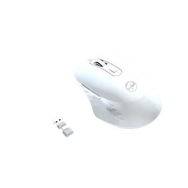 Ratón inalámbrico - MOBILITY LAB - Omega - Bluetooth y receptor de 2,4 GHz - Blanco - Clic silencioso