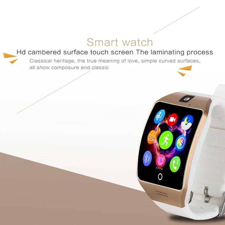 Montre Android iOs Smartwatch Connectée Appels SMS Sim Podomètre Anti Perte Noir YONIS