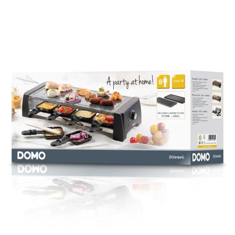 Appareil à Raclette Domo DO9189G – 1200 W, 8 Personnes, Thermostat Réglable - vue 5