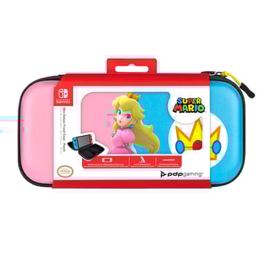 Estuche Slim Deluxe Royal Princess Peach Azul, Rosa para Nintendo