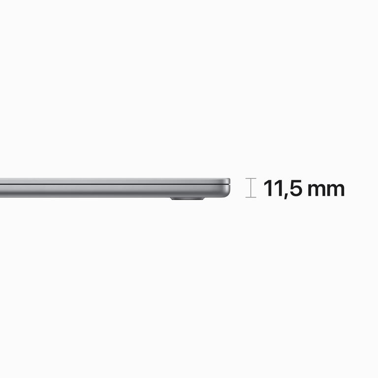 MacBook Air M2 (15,3) 256 GB SSD 16 GB RAM Chip M2 CPU de 8 núcleos GPU de 10 núcleos, Gris claro