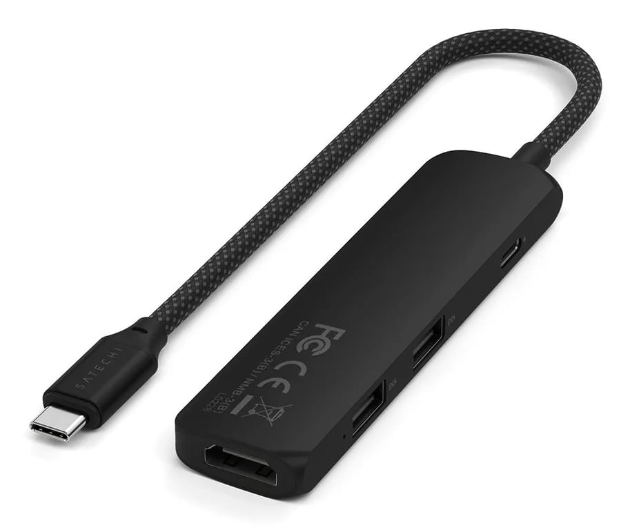 Satechi ST-P4SK hub & concentrateur USB Type-C 10000 Mbit/s Noir - Neuf
