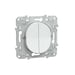 Mécanisme double va et vient SCHNEIDER ELECTRIC OVALIS 10AX S320214 deux bascules ovales profil bas Blanc